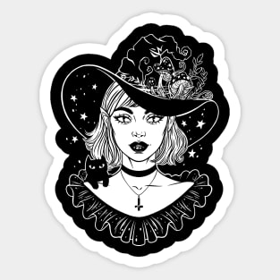 Fly agaric witch Sticker